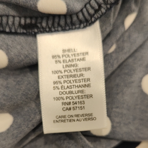 Tommy Hilfiger Polka Dot Midi Dress in White and Navy - Picture 4 of 5